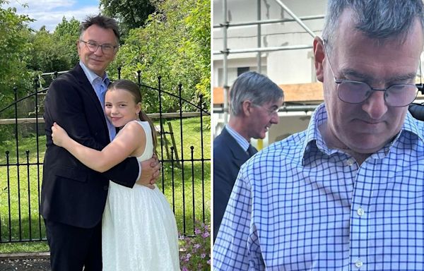 Families bemused as Jacob Rees-Mogg walks in on children’s church ceremony