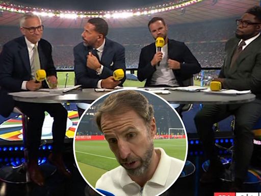 BBC blunder in middle of Southgate's live TV interview after Euros final