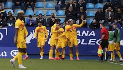 Marc Guiu revoluciona a un Barça Atlètic que acaricia el play-off