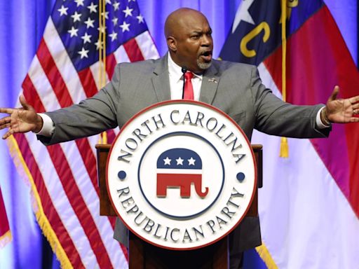 North Carolina governor candidate Mark Robinson rallies Republicans at state convention