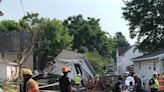 Syracuse house destroyed, people injured, firefighters and ambulance on the scene