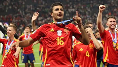 Watch as Man City star Rodri chants ‘Gibraltar is Spanish’ at Euros party