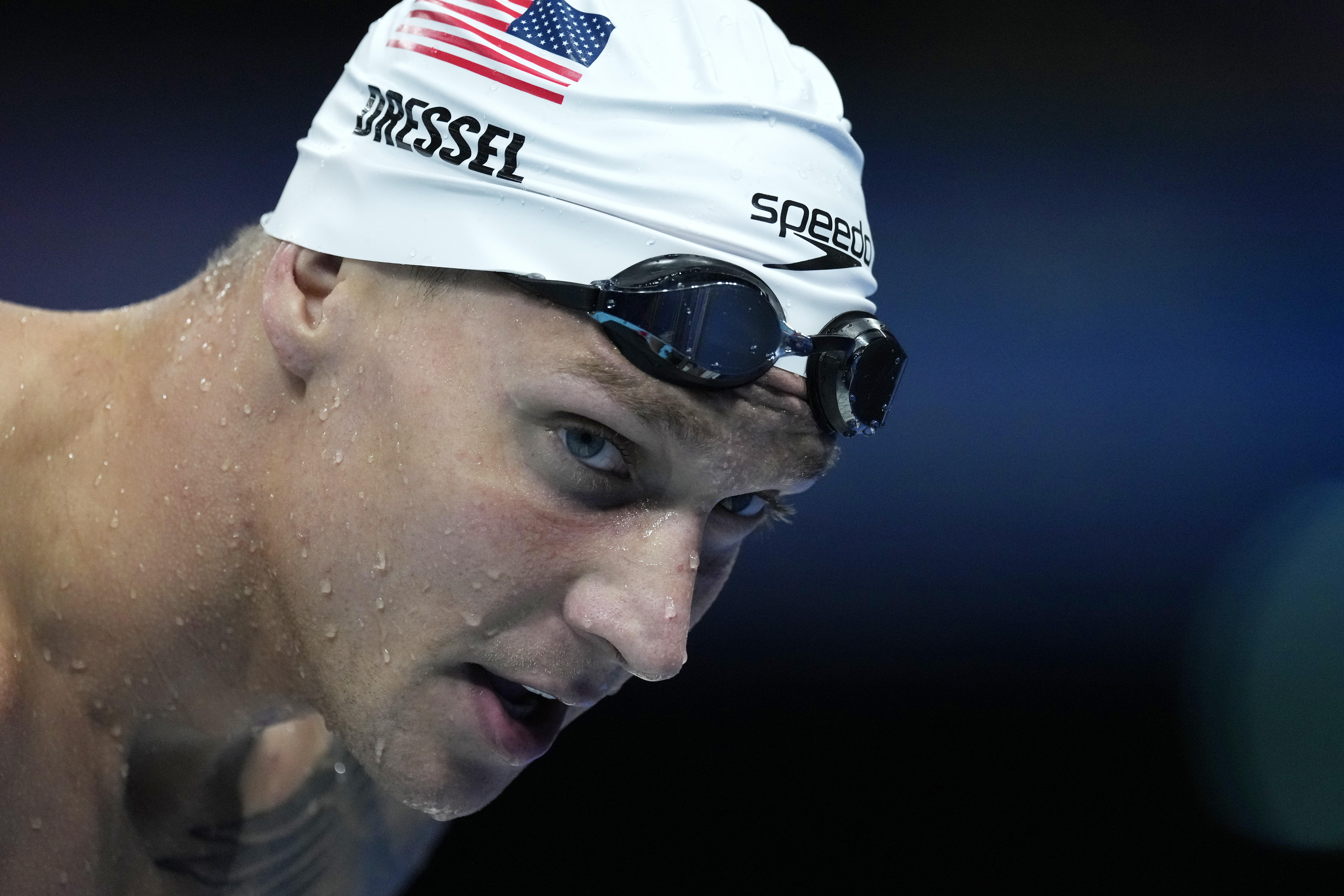 U.S. swimmer Caeleb Dressel breaks down in tears after missing podium