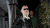 Here’s Lady Gaga Looking Insanely Cool in a Floor-Sweeping Leather Coat