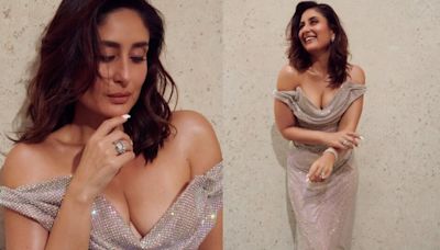 Kareena Kapoor channels old Hollywood glamour in shimmery off-shoulder dress at Bvlgari event. See pics