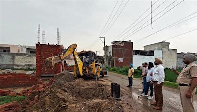 Unauthorised colony on Ram Tirath road demolished by PUDA