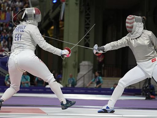 Egypt’s Nada Hafez competed at Olympic fencing competition while seven months pregnant