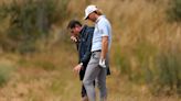 Watch: Sam Burns gets no relief after gravity-defying bunker shot, expresses frustration post-round