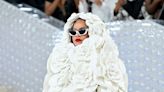 Rihanna Makes Blooming Arrival in 3D Camellia Valentino Hooded Dress at Met Gala 2023 With A$AP Rocky