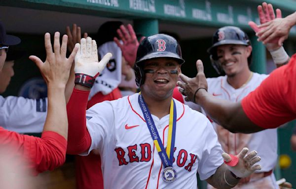 Rafael Devers' long HR breaks a seat in right field and Red Sox take series with 5-4 win over Royals