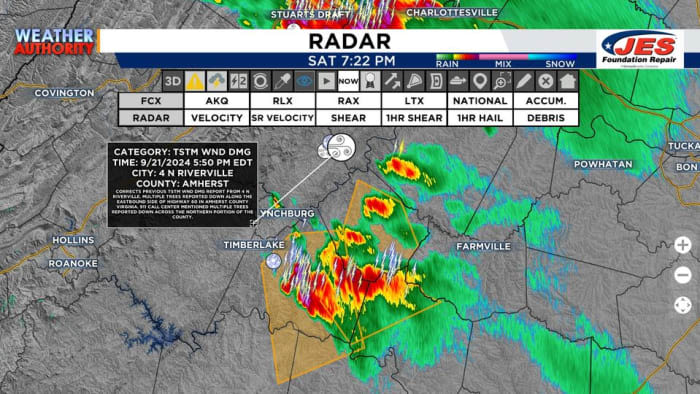 Severe storms in Southwest Virginia causing power outages, possible damages