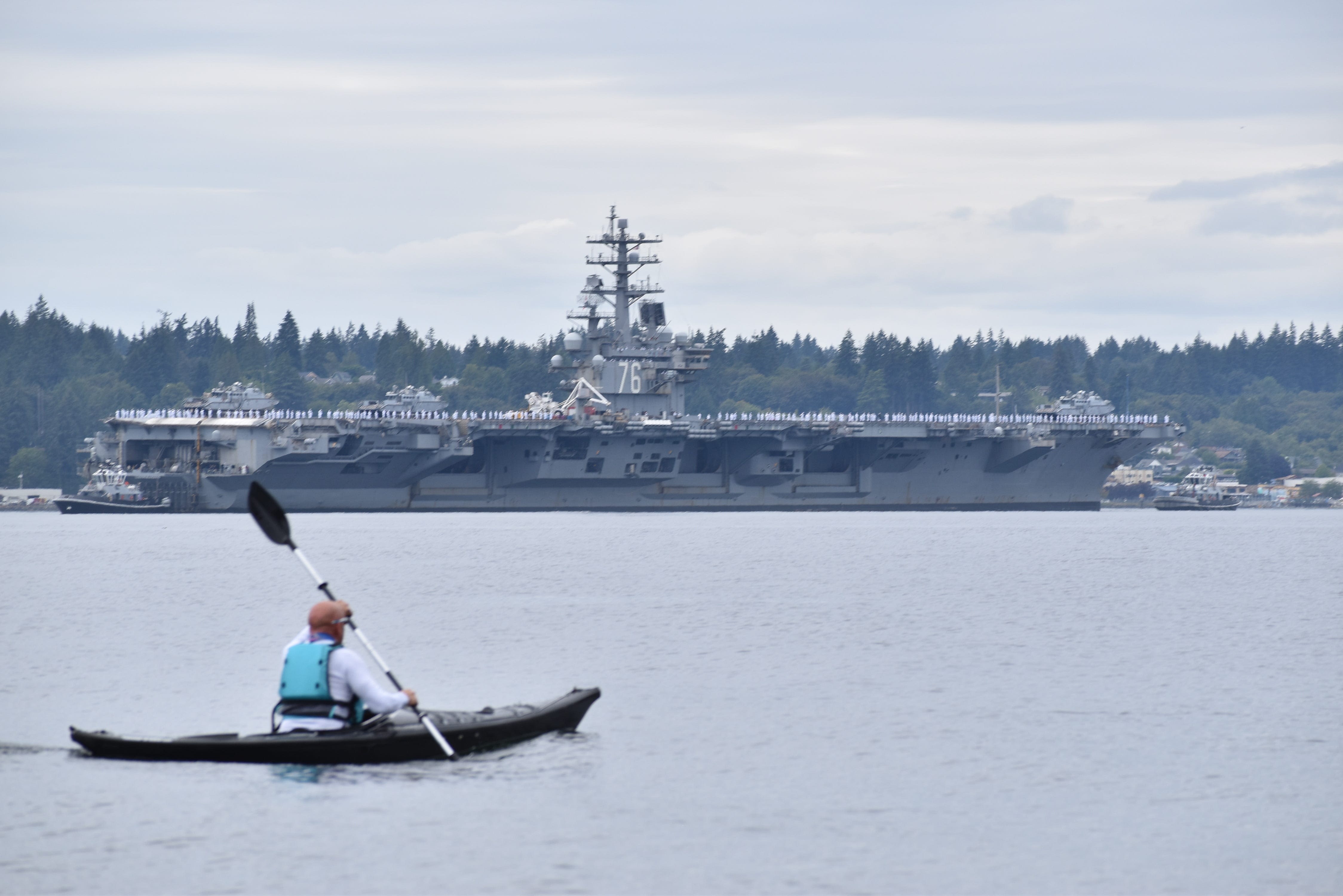 USS Ronald Reagan aircraft carrier arrives in Bremerton