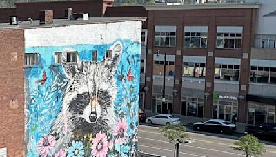 Huge raccoon mural on South Side promotes wildlife advocacy