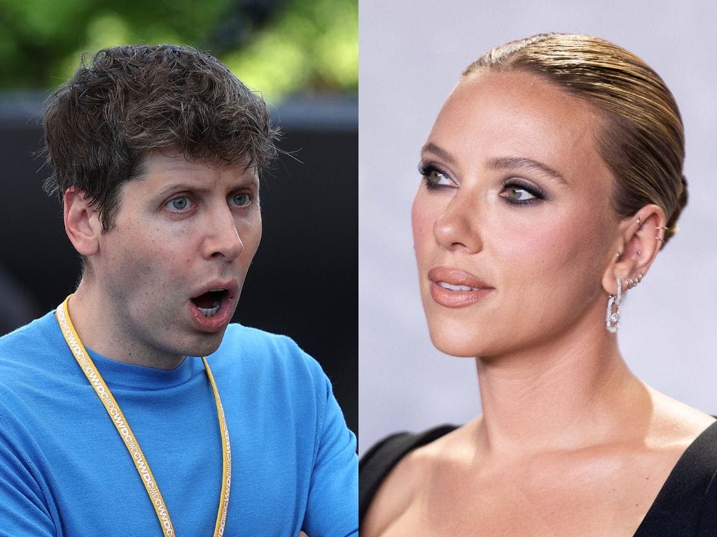 Scarlett Johansson says Sam Altman could be a decent Marvel villain — maybe one with a 'robotic arm'