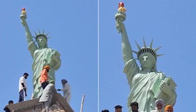 Watch: Locals Build Statue Of Liberty Replica In Punjab's Tarn Taran, Internet Amused