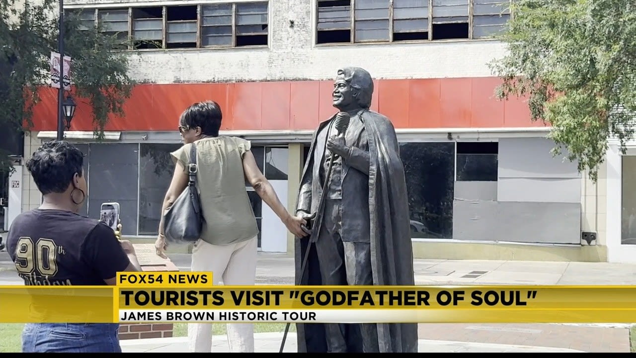 Visitors take on the James Brown Historic Tours