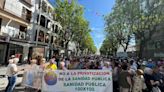Multitudinaria concentración en Montilla en defensa de la sanidad pública