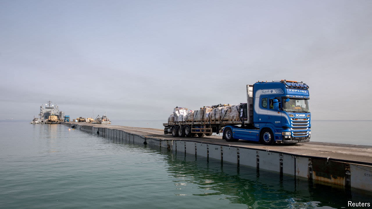 The Economist visited the American-built pier in Gaza