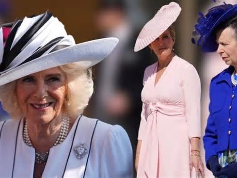 Königin Camilla, Prinzessin Anne und Herzogin Sophie trumpfen mit Hüten auf