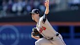 Max Fried of the Atlanta Braves pitches during the second inning against the New York Mets at Citi Field on Saturday, May 11, 2024, in New York.