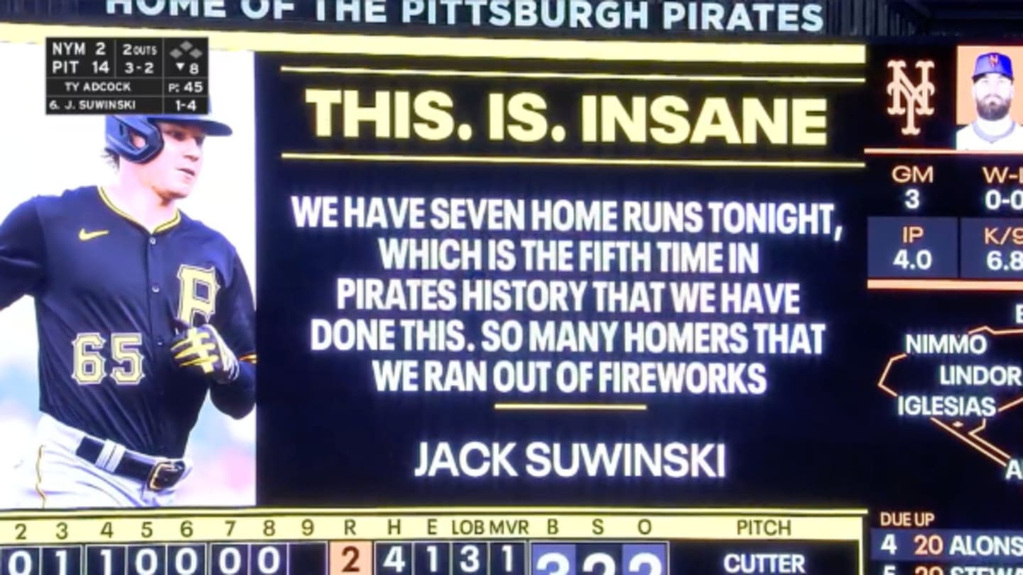 Pirates Literally Ran Out of Fireworks After Tying Single Game HR Record