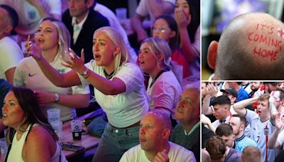 The nervous faces of England fans watching the Euro 2024 final