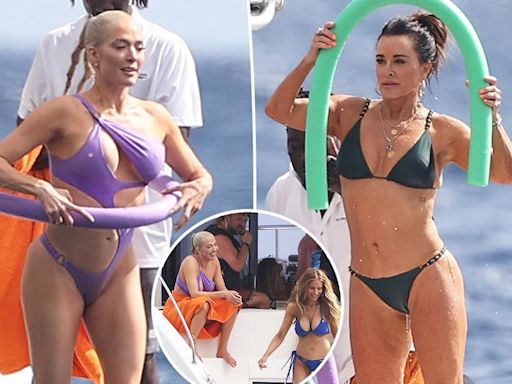 Erika Jayne, Kyle Richards and Dorit Kemsley have fun in the sun on luxe yacht in St. Lucia