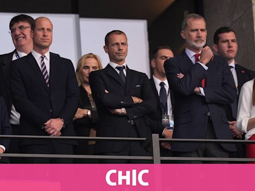 Felipe VI, la infanta Sofía, el príncipe Guillermo y el príncipe George animan a sus países en la final de la Eurocopa