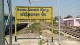 Kodaikanal Road railway station signboard missing English lettering sparks discussion