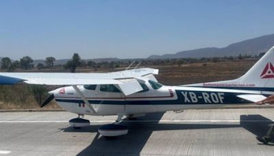 Seguridad en Jalisco: Aterriza de emergencia avioneta en Macrolibramiento