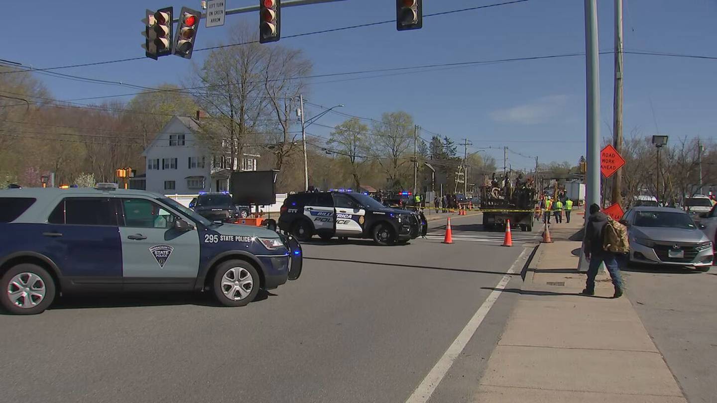 Police officer seriously hurt in construction accident on major roadway in Billerica