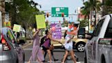 Ashley Benefield supporters march in Bradenton ahead of ex-ballerina murder trial