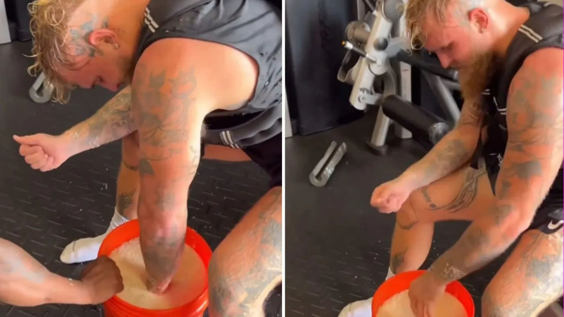 Watch Jake Paul's hand training exercise using rice ahead of Mike Tyson fight