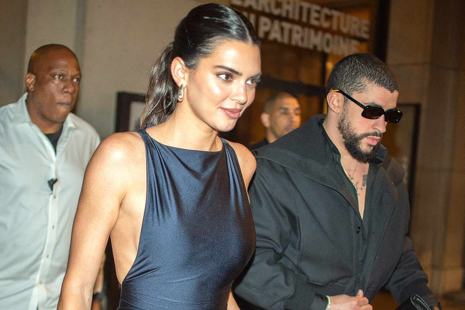 Kendall Jenner and Bad Bunny Are Both in Black as They Hold Hands During Date Night in Paris