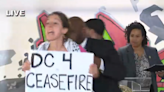 Pro-Palestinian protestor rushes DC Mayor Muriel Bowser on stage