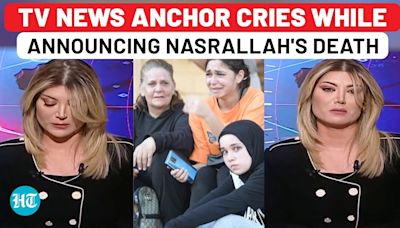 TV News Anchor Cries While Announcing Nasrallah's Death; Lebanese Mourn On Streets | Hezbollah