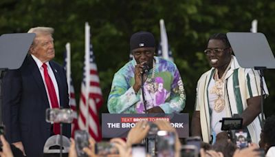 Rappers Sheff G, Sleepy Hallow stump for Trump in the Bronx as they face a felony gang case