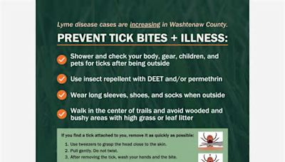 With Lyme Disease on the Rise, Washtenaw County Health Offers Tips to Prevent Tick Bites