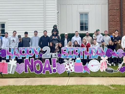 Entire Blue Jackets roster shows up to celebrate Noa Gaudreau's 2nd birthday