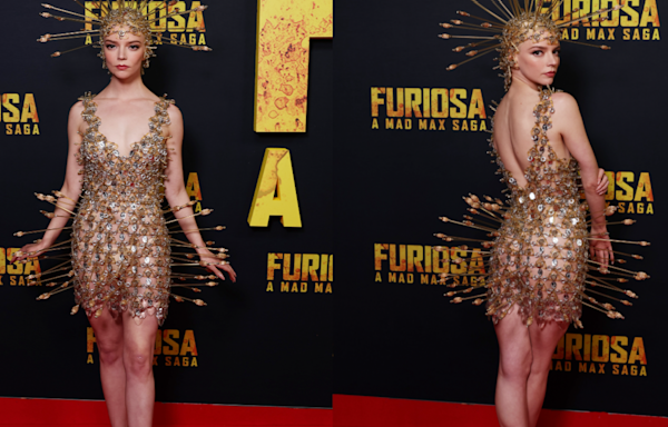 Anya Taylor-Joy Wore a transparent Dress Pierced With Arrows That's Literally Impossible to Sit In