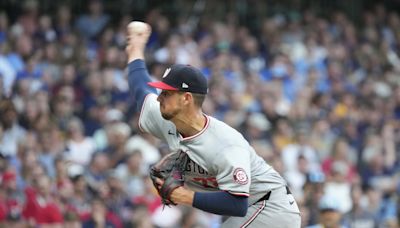 Rutledge makes 1st major league start, the Nationals beat the Brewers to end 5-game losing streak.