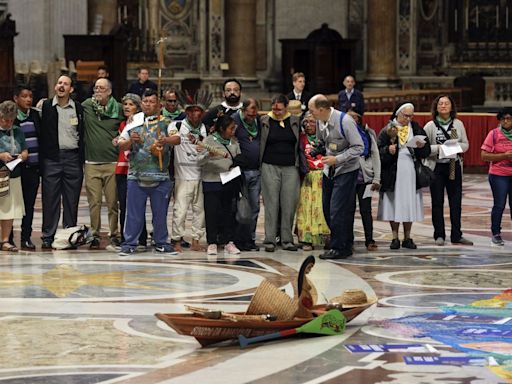 Vandals behead a controversial sculpture of Mary giving birth to Jesus in an Austrian cathedral