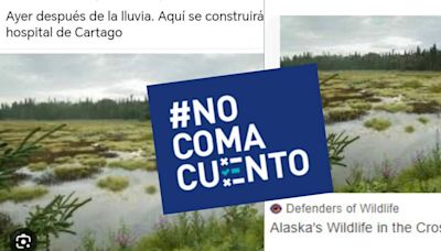 Usuarios utilizan fotos de Alaska en publicaciones sobre falsa inundación en terreno del nuevo hospital de Cartago