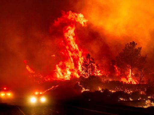 California fire scorches through land the size of Los Angeles as blazes burn across US West