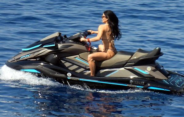 Lauren Sánchez Rocks an Itsy Bitsy Gold Bikini While Jet Skiing with Jeff Bezos