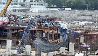 玄！高雄三井工地「沒吊料」吊臂突折斷砸死人 目擊工人：要拜拜了