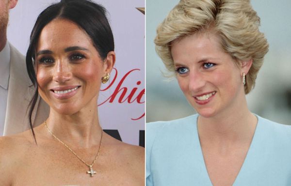 Meghan Markle Wears Princess Diana's Cross Necklace in Nigeria, a Gift from Prince Harry (Exclusive)