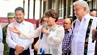 Delfina Gómez y AMLO supervisan obras de transporte masivo en Edomex