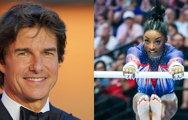 Simone Biles' Uneven Bars Routine Leaves Tom Cruise In Awe