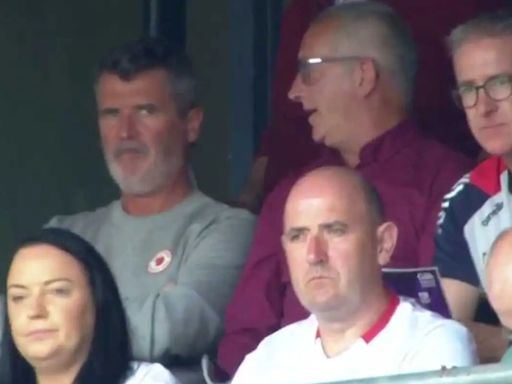 Watch Roy Keane's reaction to being shown on Croke Park big screen